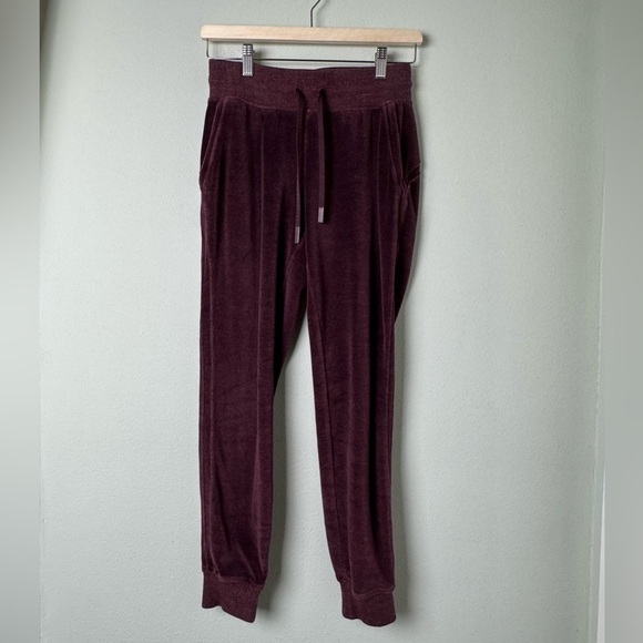 Lululemon Athletica Warm Down Jogger Velour Heathered Arctic Plum Size 4 - Picture 7 of 15